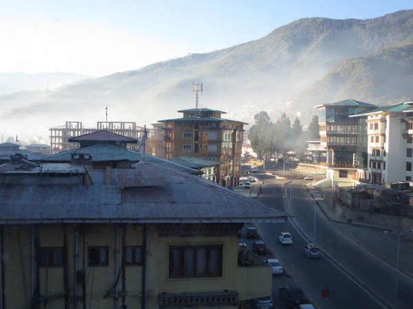 Early morning view from our Thimpu hotel