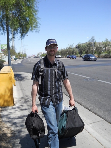 Mike Carrying All the Luggage