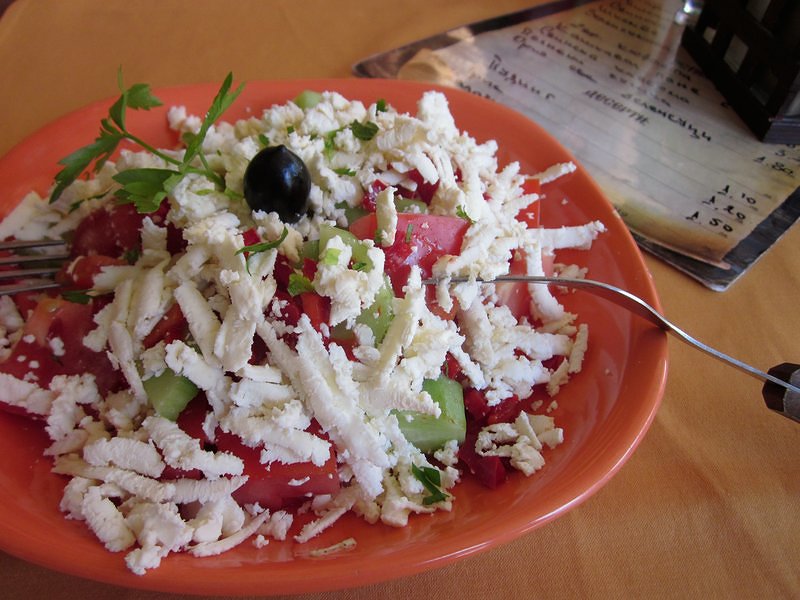 Typical Shopska Salad