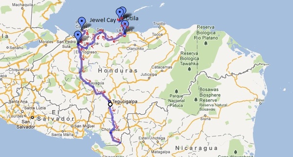 Our Honduras Route